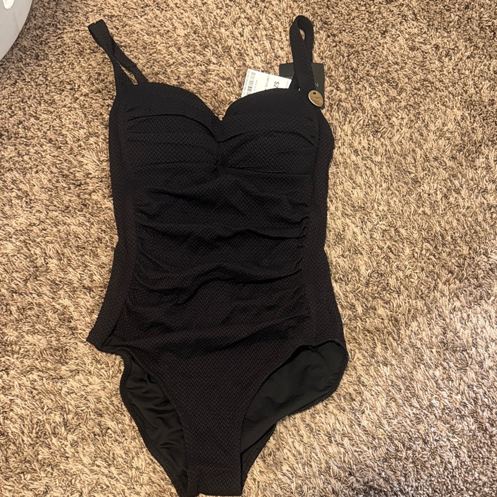 Elegant Black One-Piece Swimsuit
